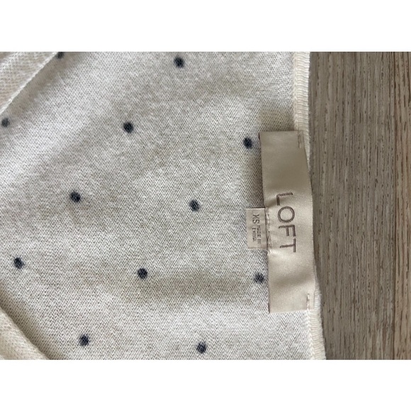 LOFT lightweight cotton sweater - polka dot - Picture 2 of 3